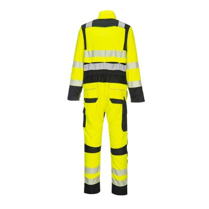 PW3 Modaflame Work Hi-Vis Multi-Norm FR Coverall Yellow/Black - Image 3