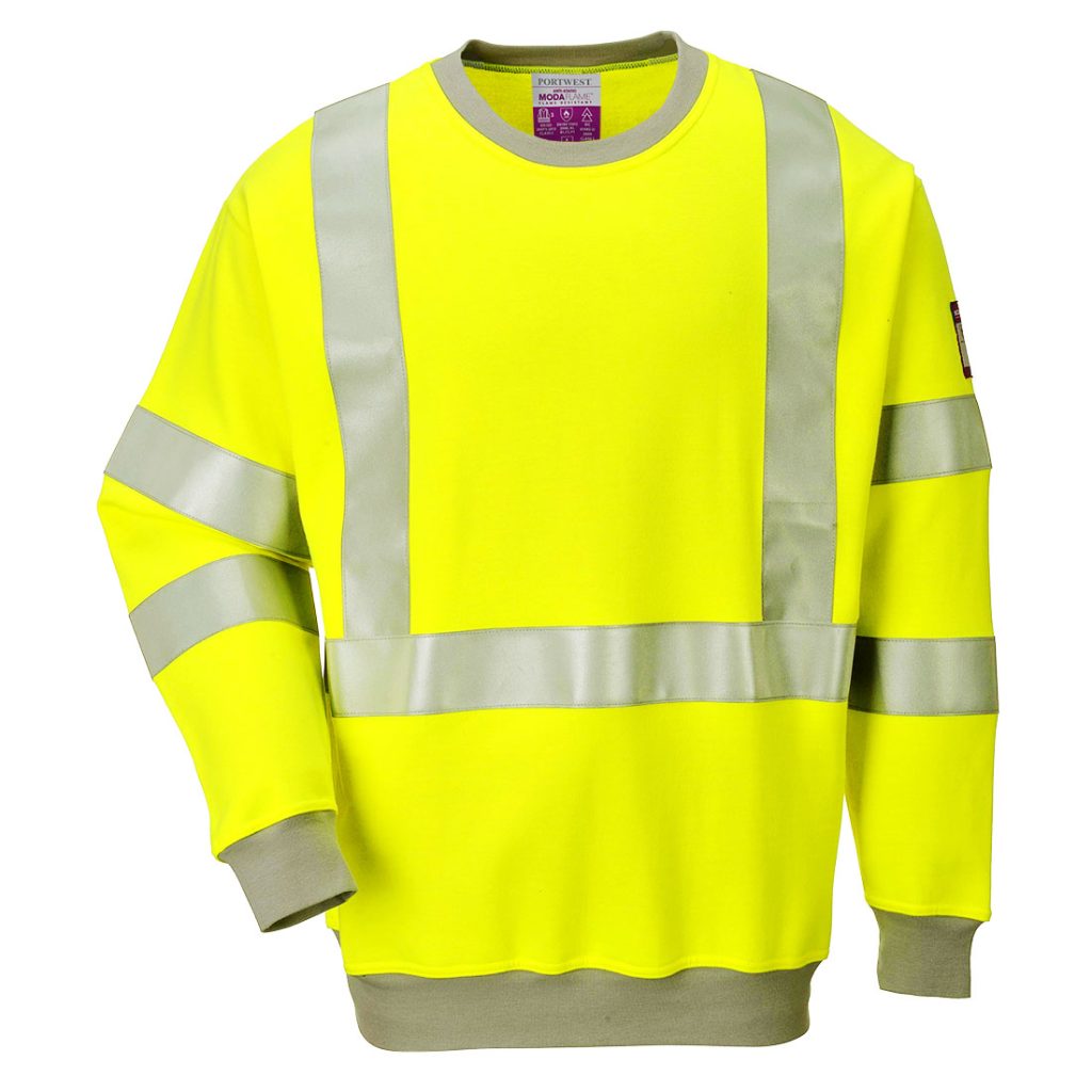 Modaflame Knit Hi-Vis FR Sweatshirt Yellow