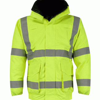 Yellow hi vis FR-AS Bomber Jacket