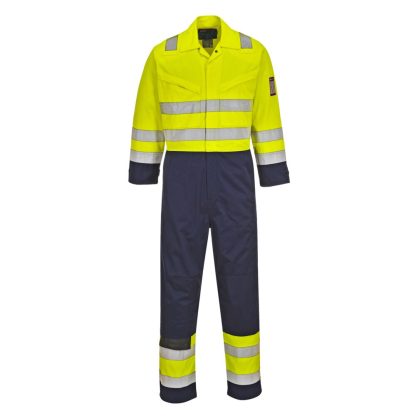 Modaflame Work Hi-Vis Multi-Norm Contrast FR Coverall Yellow/Navy