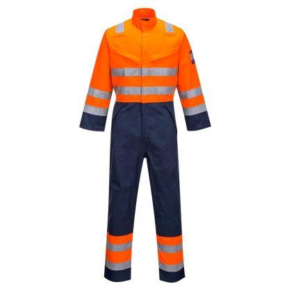 Modaflame Work HVO Multi-Norm Contrast Coverall Orange/Navy