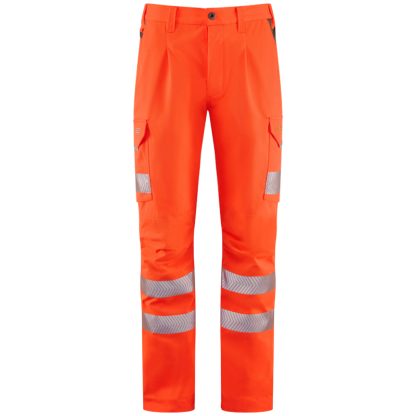 WINSFORD Leo EcoViz Lightweight Polyester Stretch Cargo Trouser - orange