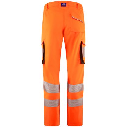 WINSWELL Leo EcoViz Women's Lightweight Polyester Stretch Cargo Trouser- orange - Image 2