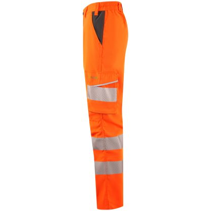 WINSWELL Leo EcoViz Women's Lightweight Polyester Stretch Cargo Trouser- orange - Image 3